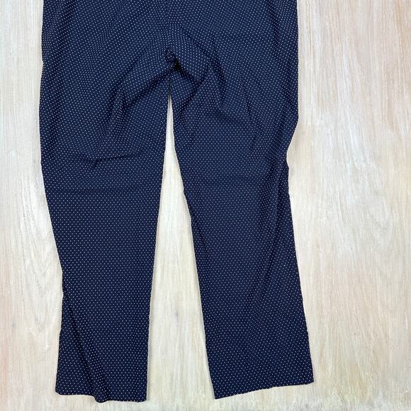 Lane Bryant Navy Blue Dot Stretch Waist Allie Boot Work Casual Dress Pants 22 - Picture 9 of 16